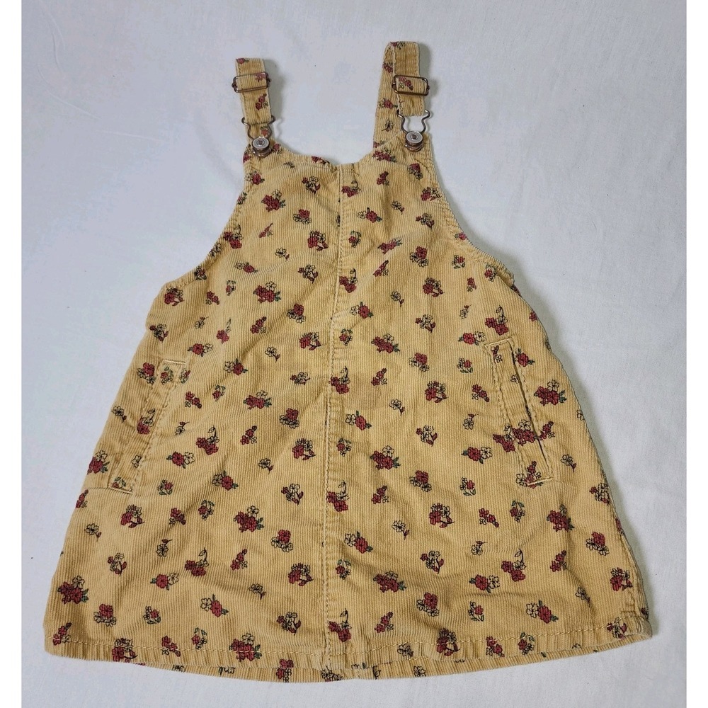 Wonder Nation Corduroy All Over Floral Print Overall Dress 3t Toddler Romper